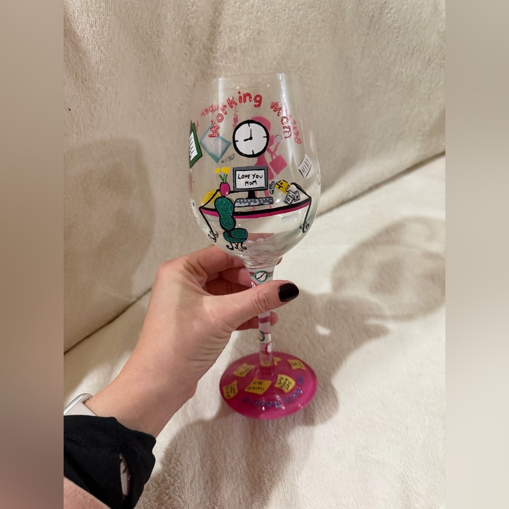 Lolita Working Mom Wine Glass